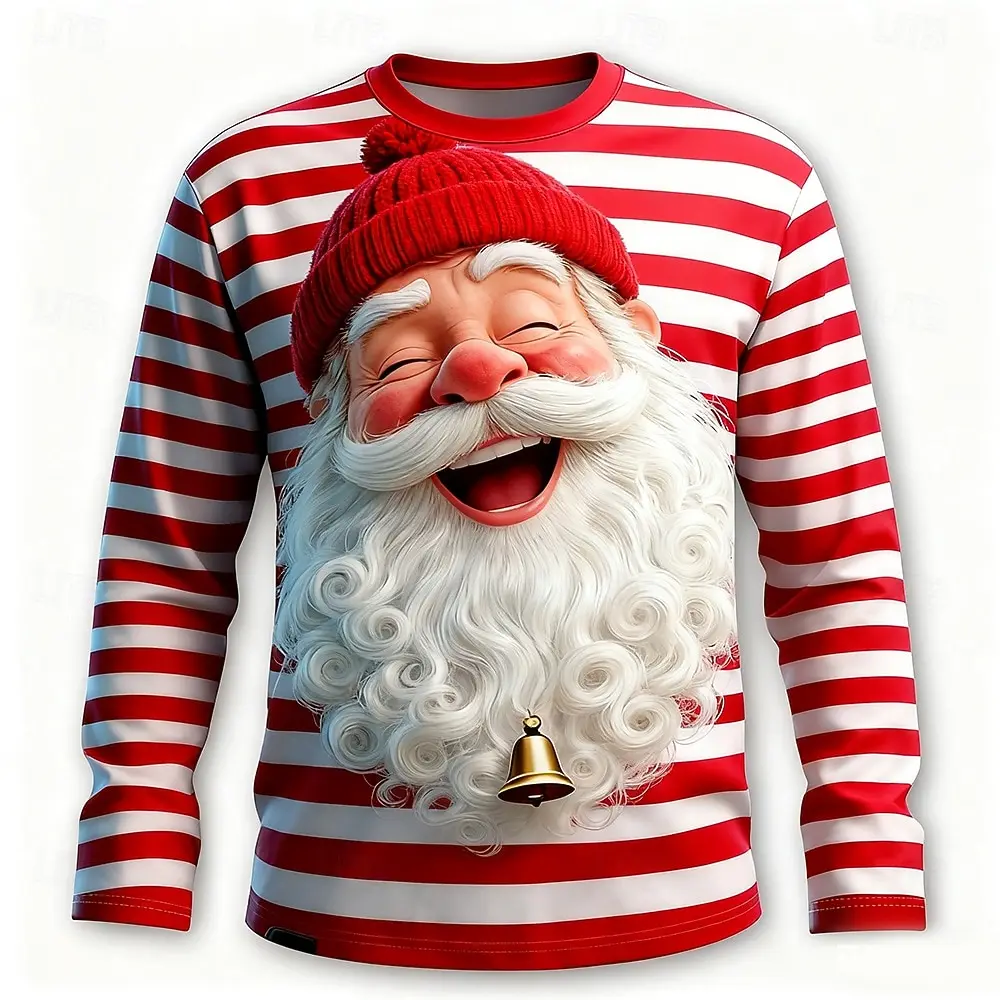 Tee Graphic Print - Men Polyester Long Sleeve T-shirt 3D
