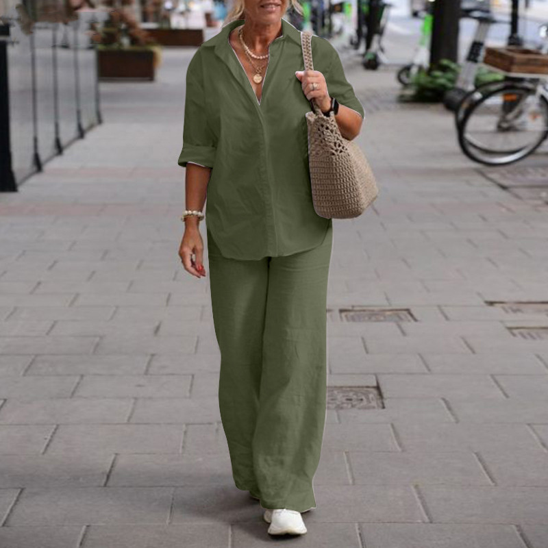 Retro Trousers Shirt Two Piece - огляд і ціна Shirt Camp Collar