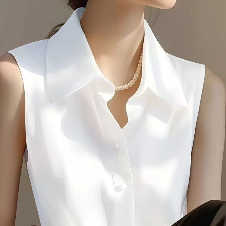 French Satin POLO Collar Sleev - огляд і ціна Shirt Camp Collar