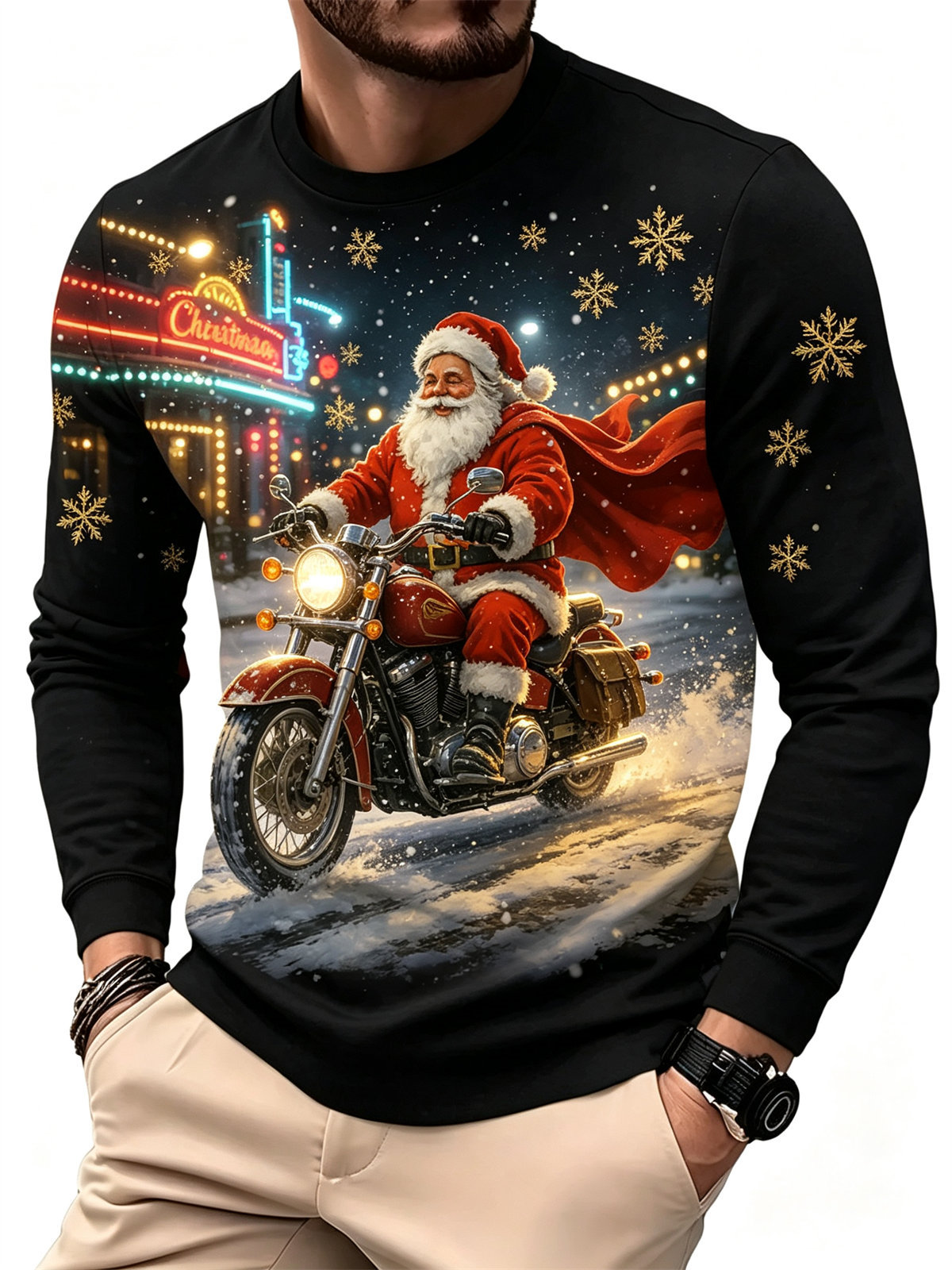 Men's Casual Fashion Long Slee - огляд і ціна Tee Graphic Print