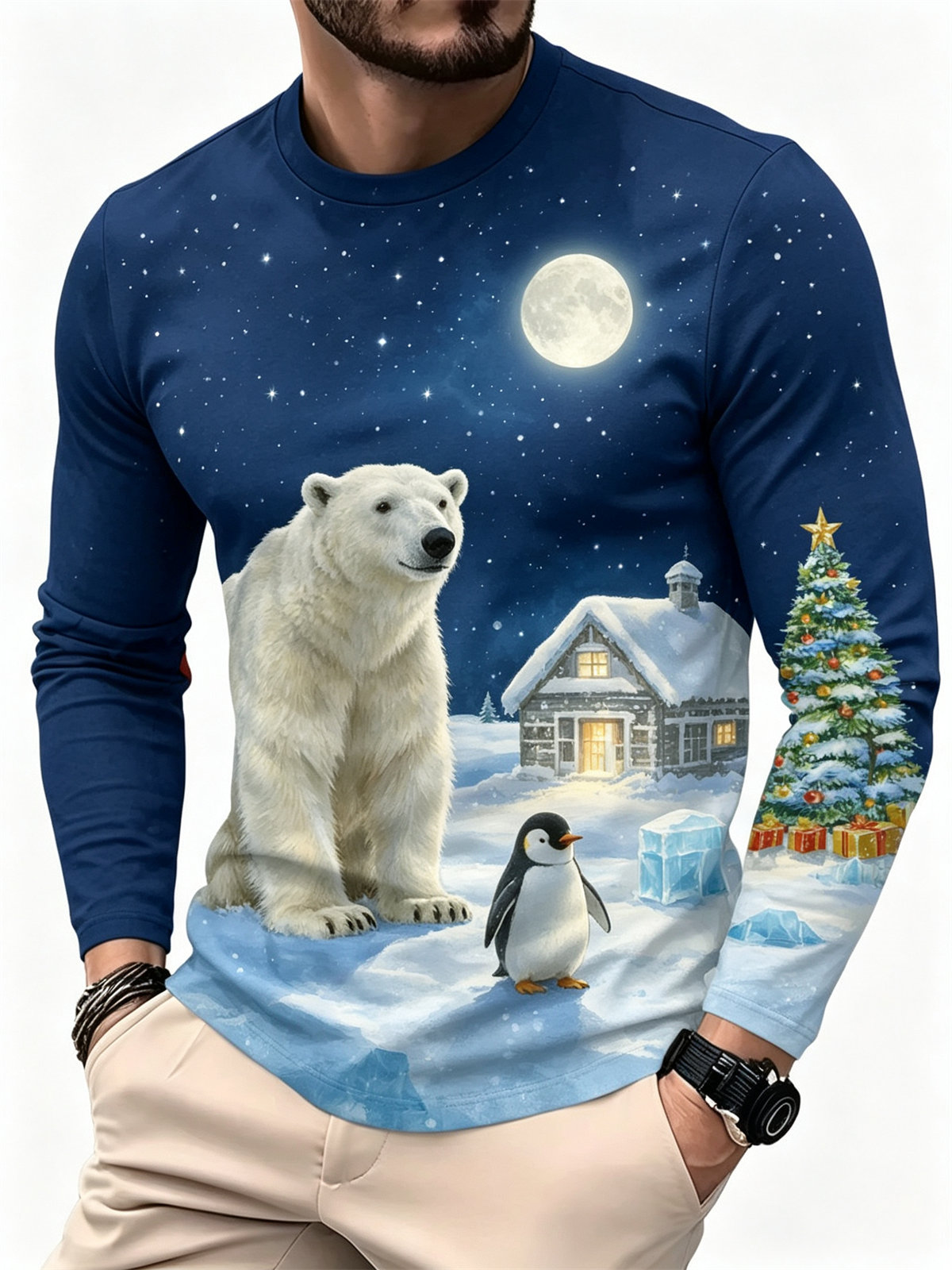 Men's Casual Fashion Long Slee - огляд і ціна Tee Graphic Print