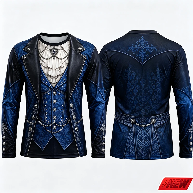 Gothic Vampire Costume Long Sl - огляд і ціна Tee Graphic Print