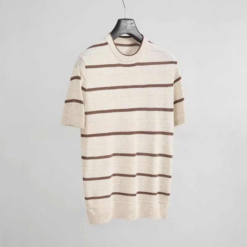 Italian Style Linen Stripe Kni - огляд і ціна Linen Shirt Breathable