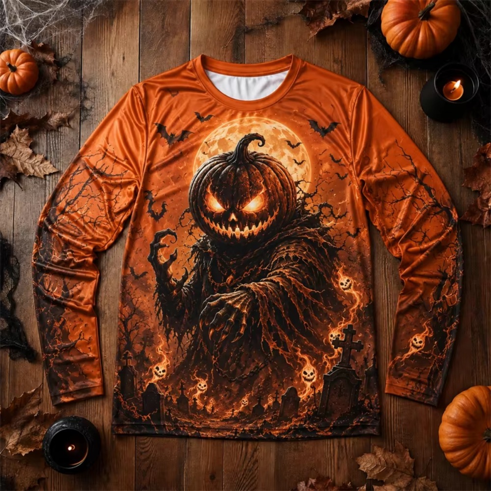 Halloween 3d Print Scary Pumpk - огляд і ціна Tee Graphic Print