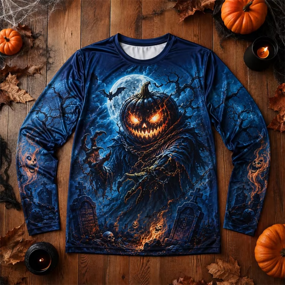 Halloween 3d Print Scary Pumpk - огляд і ціна Tee Graphic Print