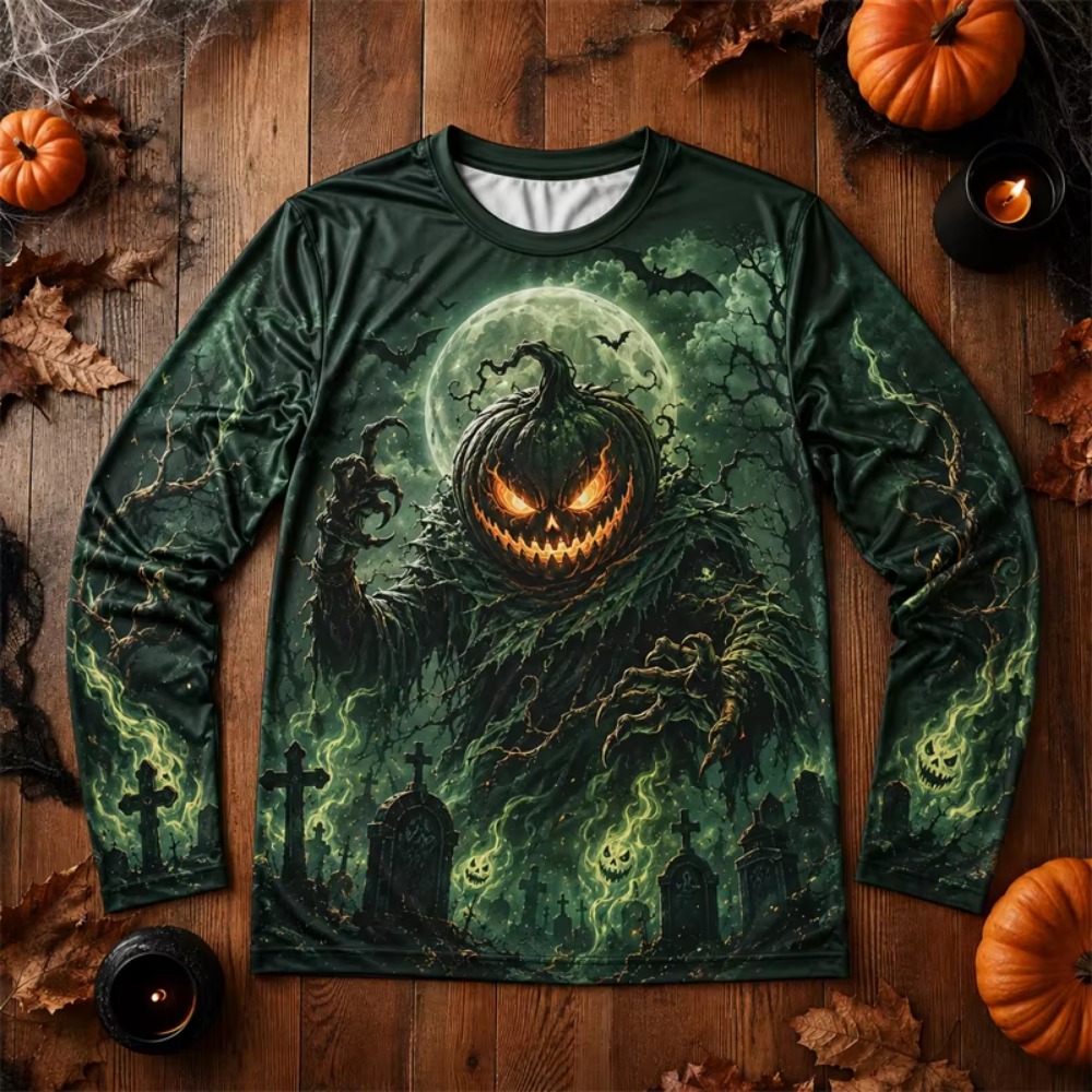 Halloween 3d Print Scary Pumpk - огляд і ціна Tee Graphic Print