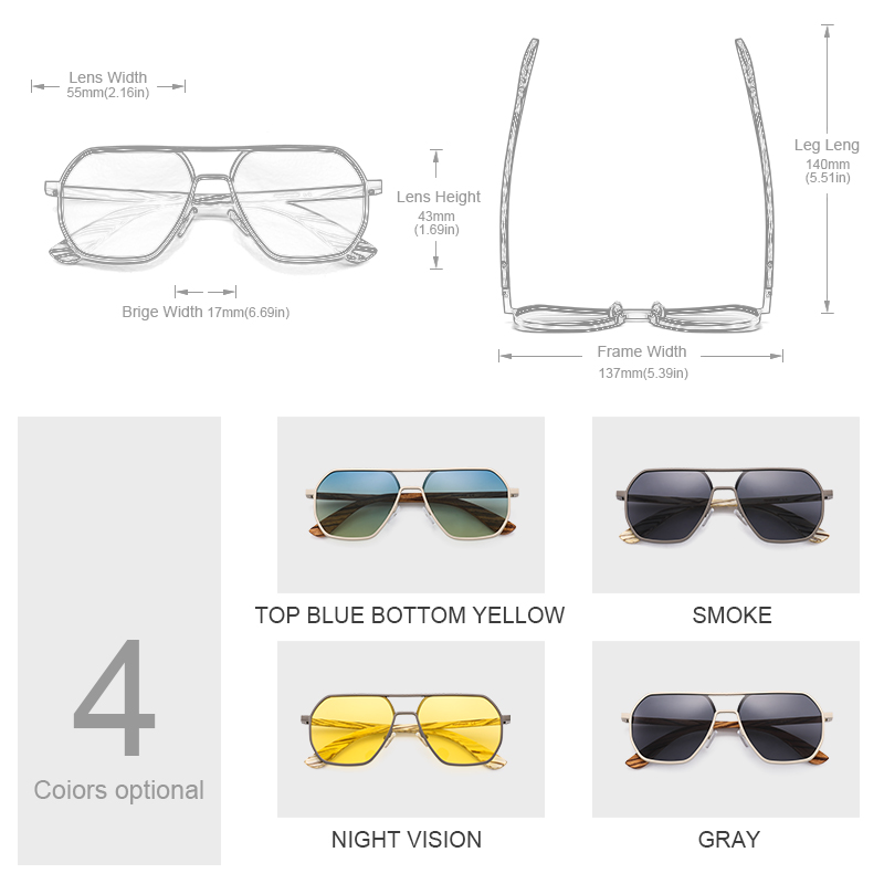 Oi Wood High Quality Fashion A - огляд і ціна Sunglasses Aviator Polarized