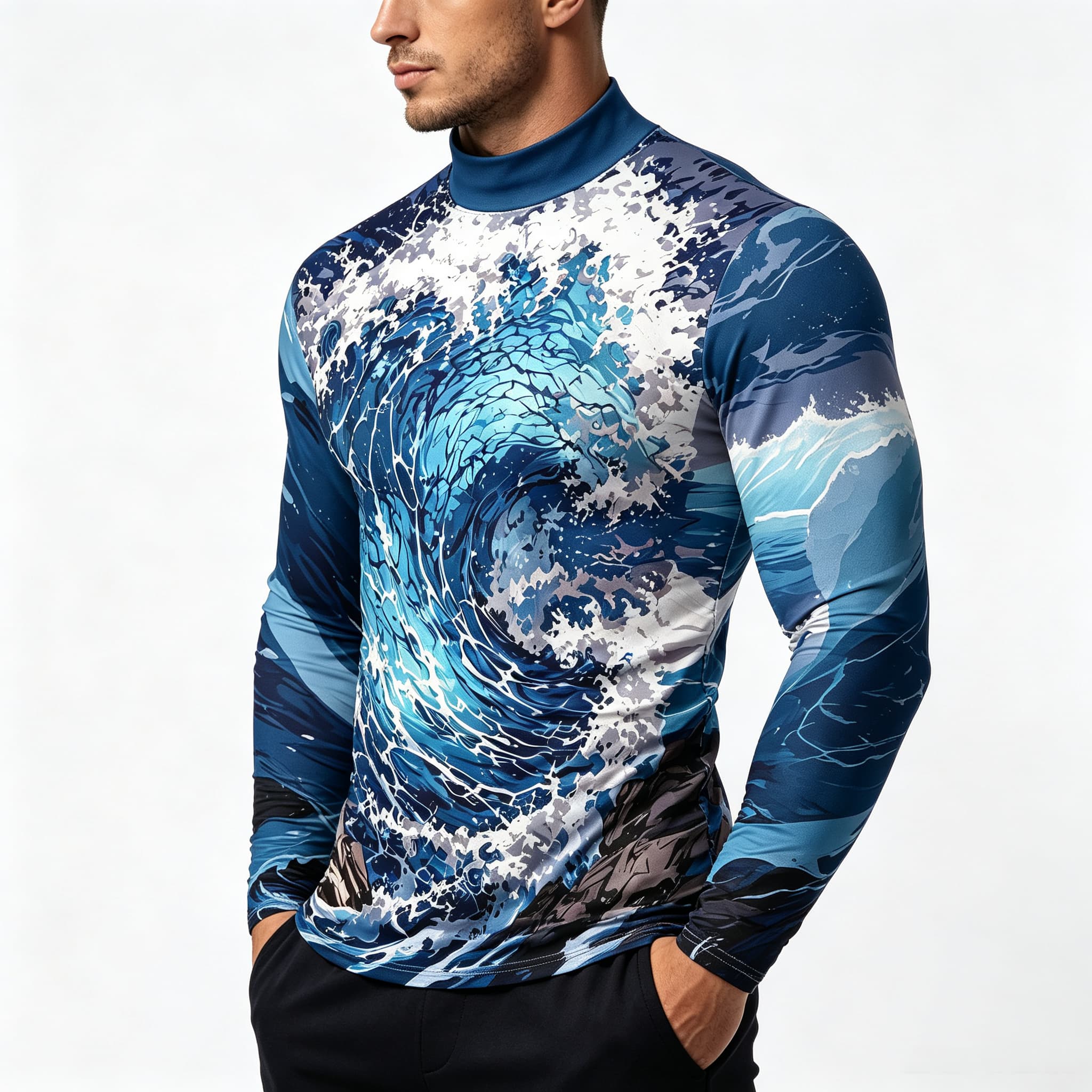 Vintage Ocean Surf Wave Print  - огляд і ціна Tee Graphic Print
