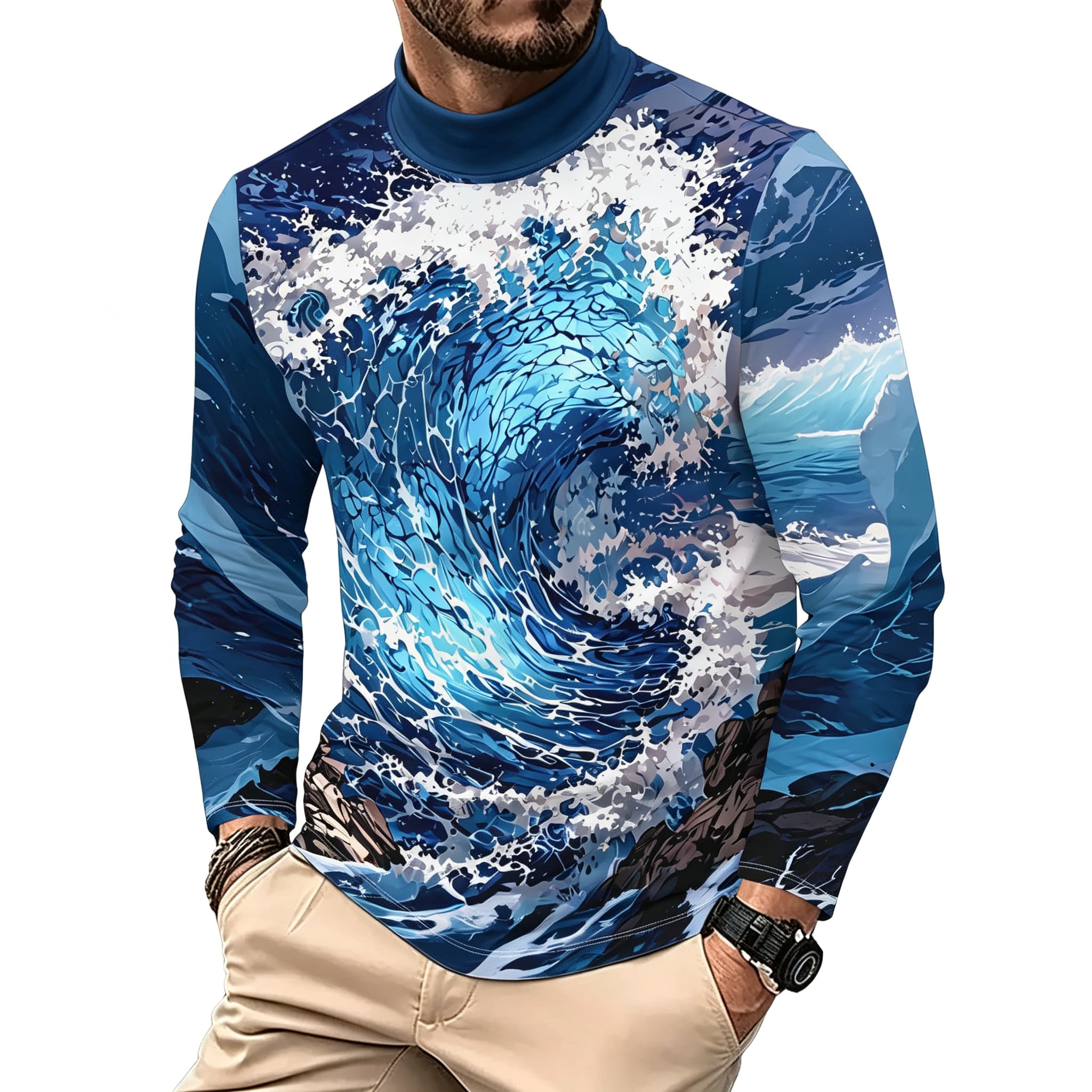 Vintage Ocean Surf Wave Print  - огляд і ціна Tee Graphic Print