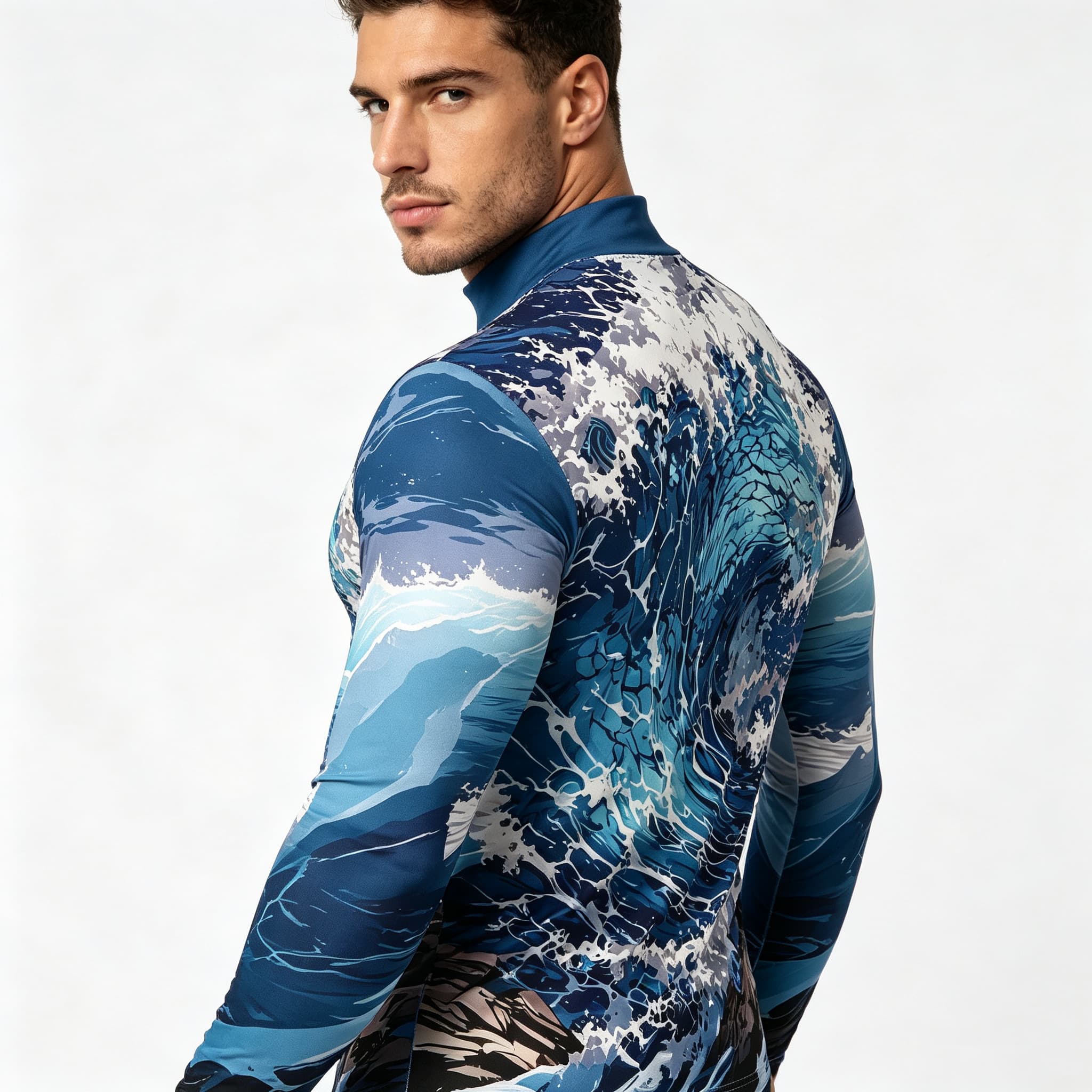 Vintage Ocean Surf Wave Print  - огляд і ціна Tee Graphic Print