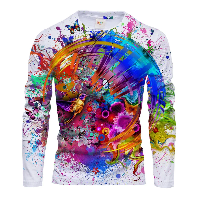 Men Polyester 3D Print Humming - огляд і ціна Tee Graphic Print