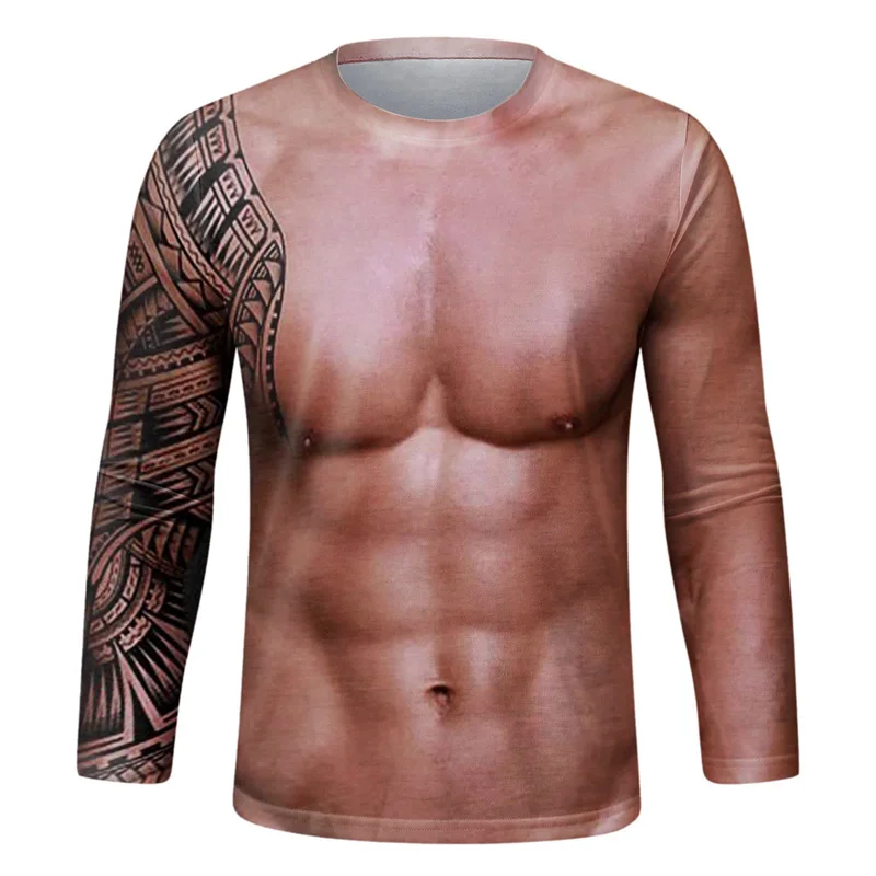 Funny Fake Muscle Graphic T Sh - огляд і ціна Tee Graphic Print
