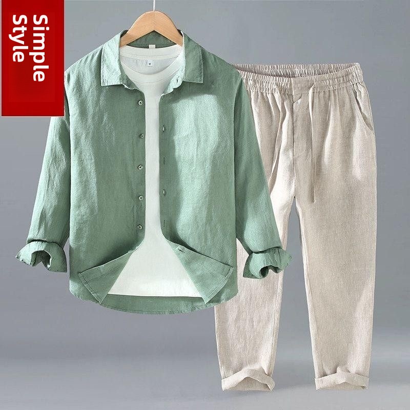 Loose Linen Men's Casual Short - огляд і ціна Linen Shirt Breathable